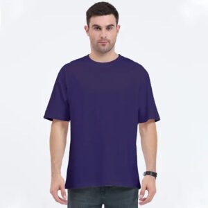Navy blue Graphic Oversized T-Shirt | French Terry Cotton | Drop-Shoulder Fit (Copy)